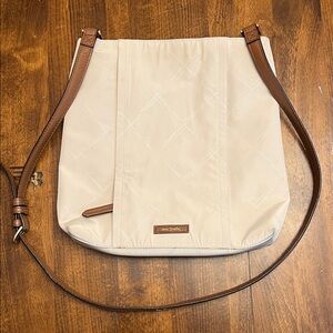 Vera Bradley Preppy Polly Molly Crossbody Shoulder Bag, Cream/Off White